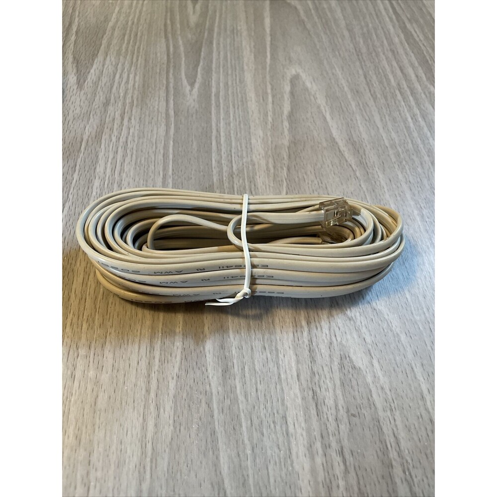 25 Feet Tiger Cable 26AWG Telephone Cord E226411 AWM 20251 Open Package